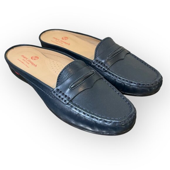 Marc Joseph Shoes - Marc Joseph NY Lawrence Mule Comfort Loafer in Dark Navy Womens 10 - NWOT!